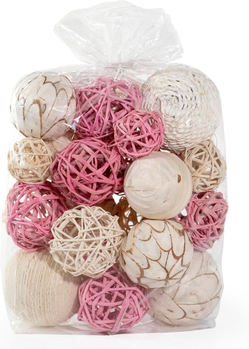 ANDALUCA Pink Decorative Balls Bowl Filler Orbs Home Decoration (Pink) - Image 2
